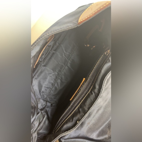 Dooney & Burke Nylon And Leather Trim Wayfarer Shoulder Bag - Navy Blue - Picture 5 of 10